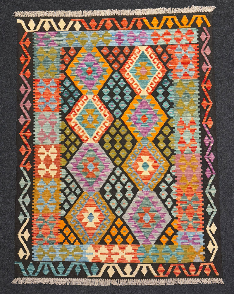 Handvävd Ull kelimmatta - 170 x 128 cm