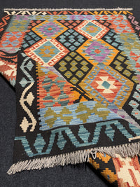 Handvävd Ull kelimmatta - 170 x 128 cm