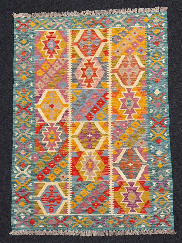 Handvävd Ull kelimmatta - 172 x 123 cm