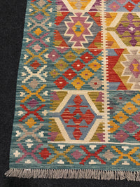 Handvävd Ull kelimmatta - 172 x 123 cm