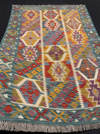 Handvävd Ull kelimmatta - 172 x 123 cm