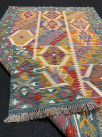 Handvävd Ull kelimmatta - 172 x 123 cm