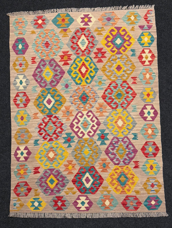 Handvävd Ull kelimmatta - 176 x 128 cm