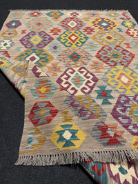Handvävd Ull kelimmatta - 176 x 128 cm