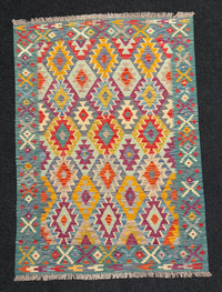 Handvävd Ull kelimmatta - 178 x 126 cm