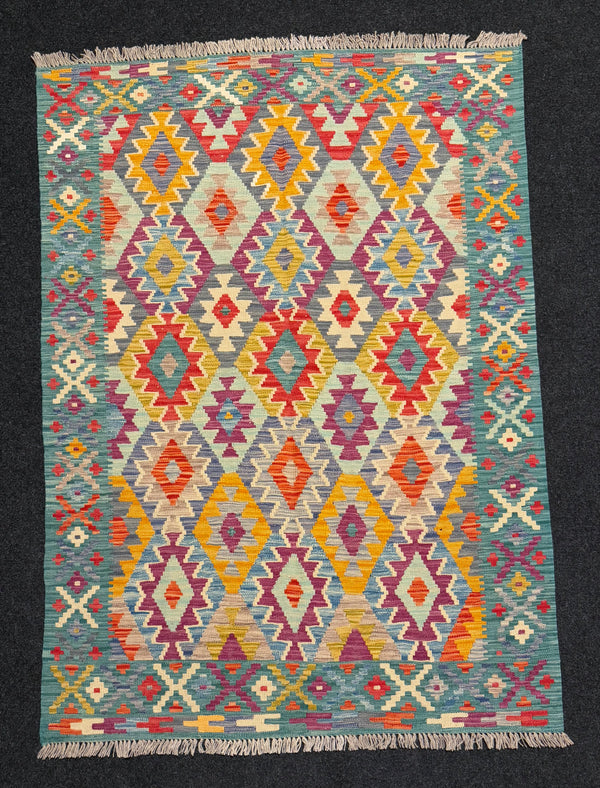 Handvävd Ull kelimmatta - 178 x 126 cm