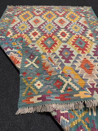 Handvävd Ull kelimmatta - 178 x 126 cm