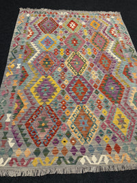 Handvävd Ull kelimmatta - 202 x 153 cm