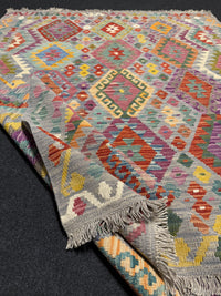 Handvävd Ull kelimmatta - 202 x 153 cm