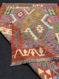 Handvävd Ull kelimmatta - 169 x 130 cm