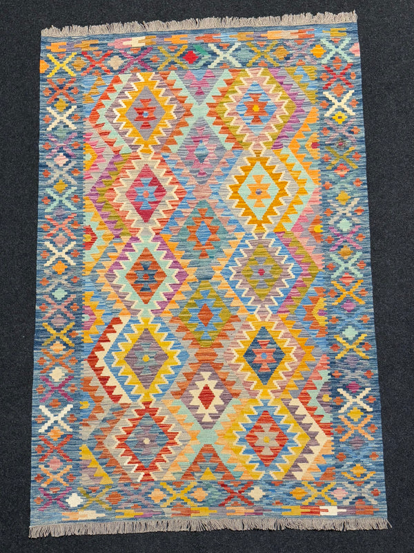 Handvävd Ull kelimmatta - 195 x 130 cm