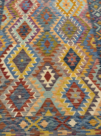 Handvävd Ull kelimmatta - 195 x 130 cm