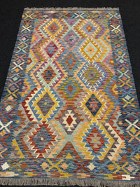 Handvävd Ull kelimmatta - 195 x 130 cm