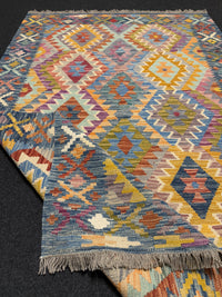 Handvävd Ull kelimmatta - 195 x 130 cm