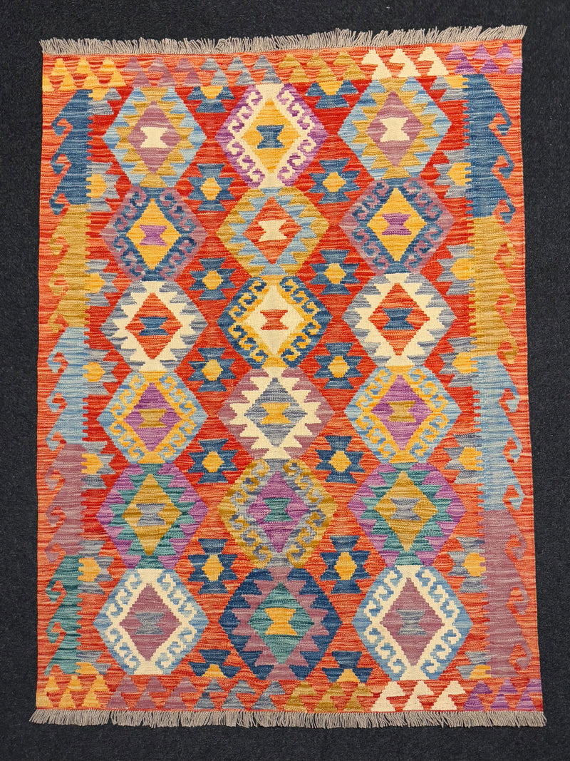 Handvävd Ull kelimmatta - 173 x 128 cm