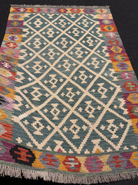 Handvävd Ull kelimmatta - 176 x 128 cm