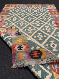 Handvävd Ull kelimmatta - 176 x 128 cm