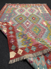 Handvävd Ull kelimmatta - 183 x 129 cm