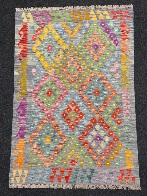 Handvävd Ull kelimmatta - 180 x 122 cm