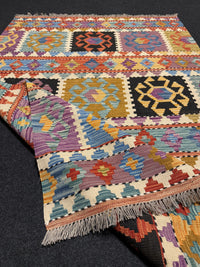 Handvävd Ull kelimmatta - 181 x 124 cm