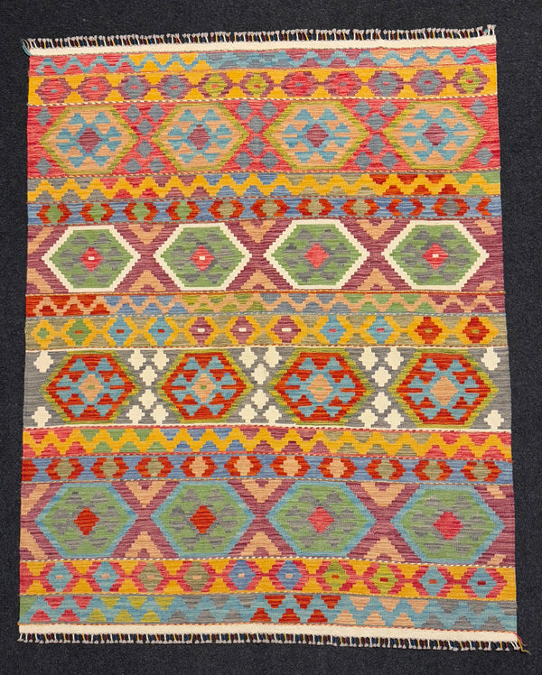 Handvävd Ull kelimmatta - 198 x 158 cm