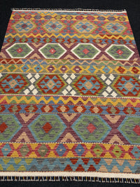 Handvävd Ull kelimmatta - 198 x 158 cm