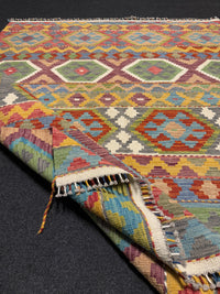 Handvävd Ull kelimmatta - 198 x 158 cm