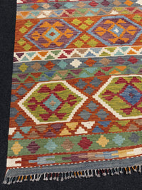 Handvävd Ull kelimmatta - 212 x 145 cm