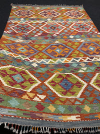 Handvävd Ull kelimmatta - 212 x 145 cm