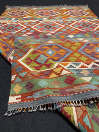 Handvävd Ull kelimmatta - 212 x 145 cm