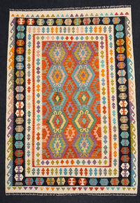 Handvävd Ull kelimmatta - 300 x 208 cm