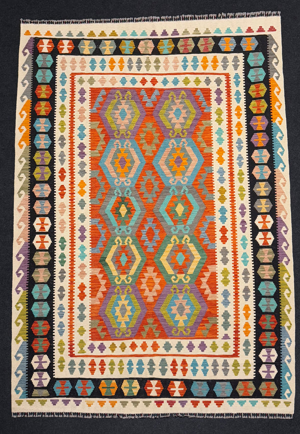 Handvävd Ull kelimmatta - 300 x 208 cm