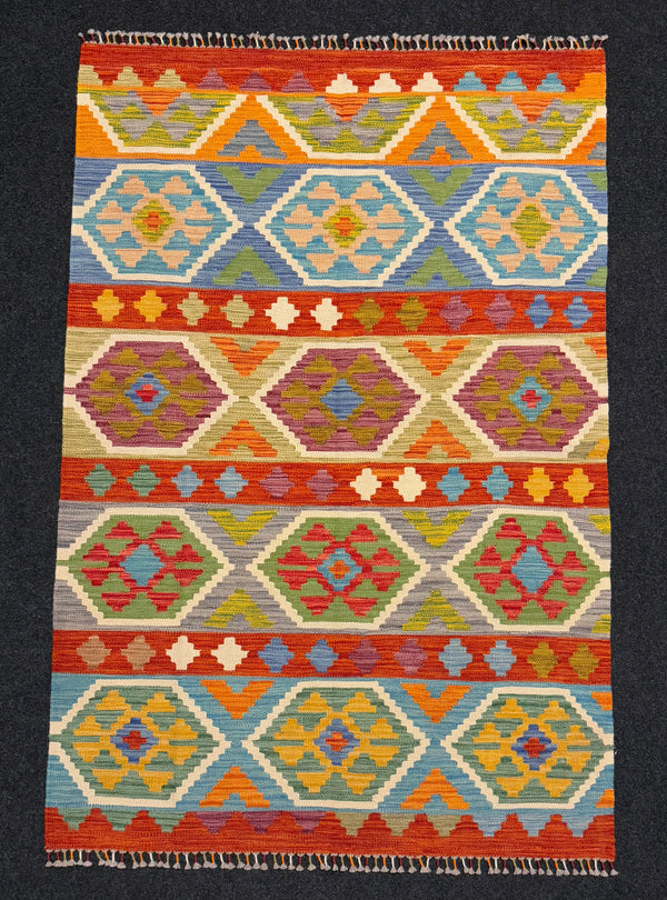 Handvävd Ull kelimmatta - 178 x 119 cm