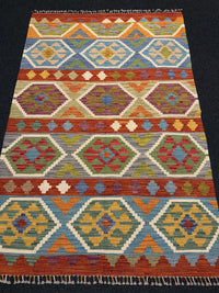 Handvävd Ull kelimmatta - 178 x 119 cm