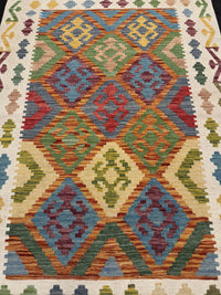 Handvävd Ull kelimmatta - 150 x 102 cm