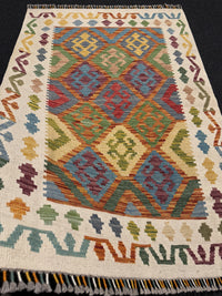 Handvävd Ull kelimmatta - 150 x 102 cm