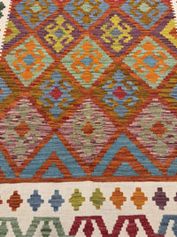 Handvävd Ull kelimmatta - 185 x 126 cm