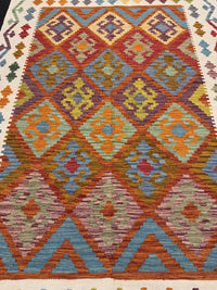 Handvävd Ull kelimmatta - 185 x 126 cm