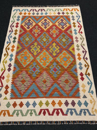 Handvävd Ull kelimmatta - 185 x 126 cm