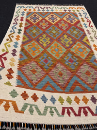 Handvävd Ull kelimmatta - 185 x 126 cm