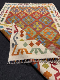 Handvävd Ull kelimmatta - 185 x 126 cm