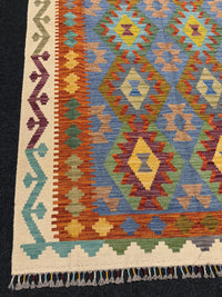 Handvävd Ull kelimmatta - 188 x 121 cm