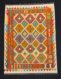 Handvävd Ull kelimmatta - 194 x 145 cm