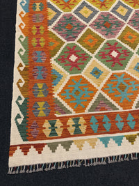 Handvävd Ull kelimmatta - 194 x 145 cm