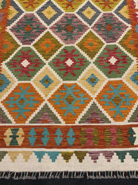 Handvävd Ull kelimmatta - 194 x 145 cm