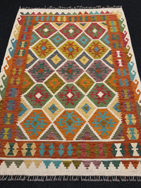 Handvävd Ull kelimmatta - 194 x 145 cm