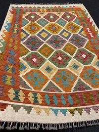 Handvävd Ull kelimmatta - 194 x 145 cm