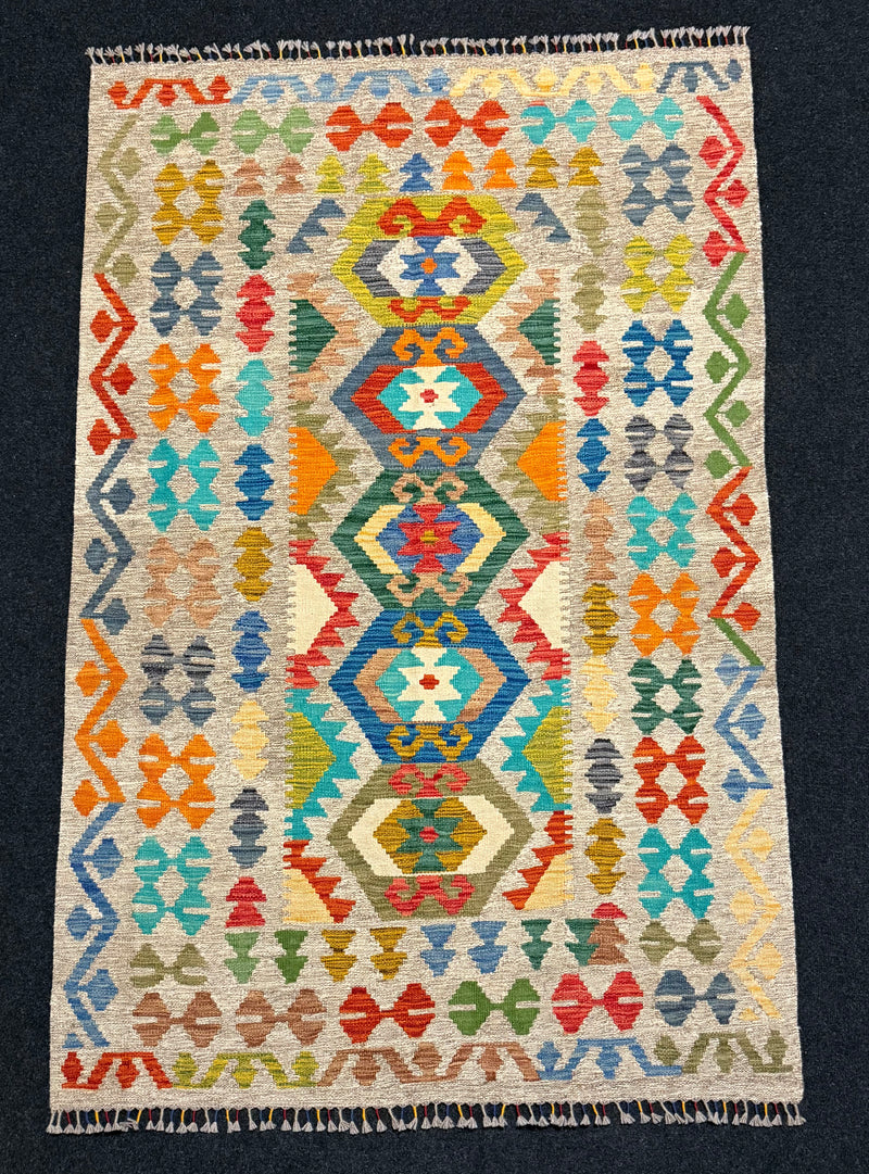 Handvävd Ull kelimmatta - 192 x 120 cm