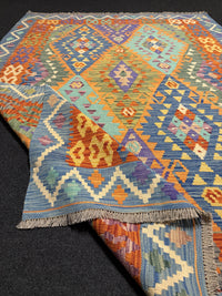 Handvävd Ull kelimmatta - 235 x 173 cm