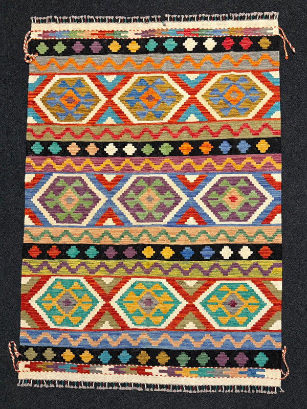 Handvävd Ull kelimmatta - 180 x 126 cm